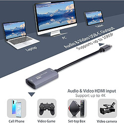 INF Carte de capture vidéo / Adaptateur compatible USB-C vers HDMI