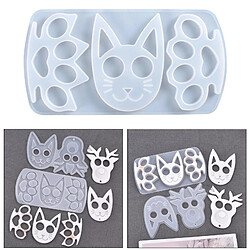 Chat Porte-clés Moule Pendentif Silicone Moule Moule En Résine Époxy Porte-clés Anneaux, Paillettes pour le BRICOLAGE Artisanat Faire Fournitures pas cher