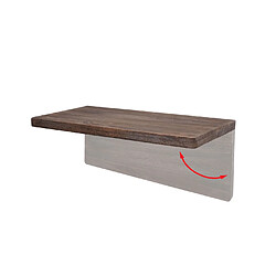 Avis Mendler Table murale HWC-H48, table pliante murale en bois massif ~ 100x50cm brun miteux