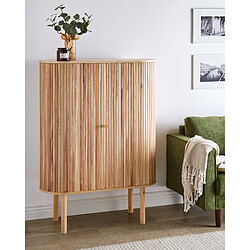 Beliani Commode à 2 portes en bois clair 130 cm MANARA