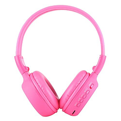 Wewoo Lecteur MP3 Magenta Casque Pliant Stéréo HiFi Sans Fil avec Écran LCD & TF Card Slot & Voyant LED et Fonction FM