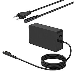 Avizar Chargeur Secteur pour Microsoft Surface charge rapide 44W Noir