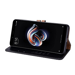 Acheter Wewoo Housse Etui à rabat en cuir à texture de cire industrielle pour Xiaomi Redmi Note 5 Pro, avec porte-monnaie noir