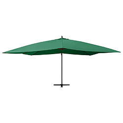 Avis Maison Chic Parasol Jardin | Parasol en porte-à-faux avec mat en bois 400x300 cm Vert - GKD91107