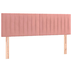 Acheter Maison Chic Tête de lit moderne à LED lumineuse pour chambre - Décoration de lit Rose 144x5x78/88 cm Velours -MN83058