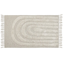 Beliani Tapis en coton beige clair 80 x 150 cm HAKKARI