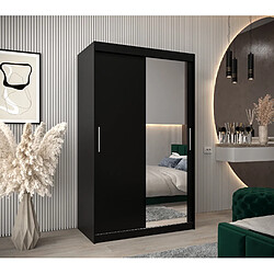 Abiks Meble Armoire TOKYO 2 à portes coulissantes 200/120/62 2 portes (noir/noir)