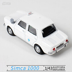 Avis Universal Simka 1000 alliage auto 1: 43 marseille 1/43 moulée sous pression métal voiture boîte d'affichage métal voiture hauteur simulation jouet moulée sous pression(blanche)