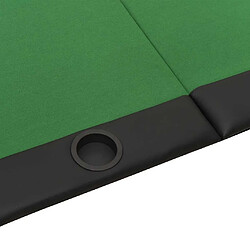 Avis vidaXL Table de poker pliable 10 joueurs Vert 206x106x75 cm