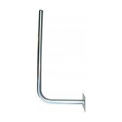 Support mural Bras Coudé Acier galvanisé Hauteur 60cm Déport 25cm Fixation 4x10mm pour antennes