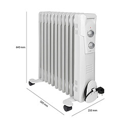 Radiateur bain d'huile 11R 2300W Clatronic Clatronic RA 3737 Blanc pas cher