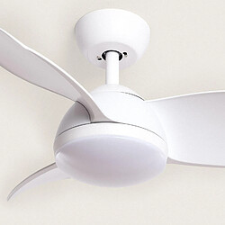 Acheter Ledkia Ventilateur de Plafond Silencieux Poros 35W 76cm Motor DC Avec lumière Télécommande Blanc Blanc Non