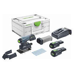 Festool RTSC 400 3,0I-Plus Ponceuse vibrante hybride sans fil 80x130mm Brushless 18V + 2x Batteries 3,0Ah + Chargeur + Coffret