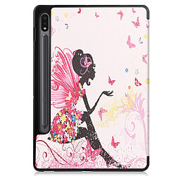 Etui en PU avec support et porte-stylo fille pour votre Samsung Galaxy Tab S8