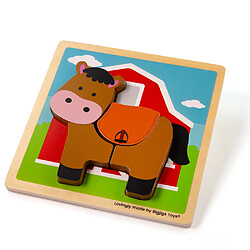 Bigjigs Toys Gros puzzle à soulever - Cheval