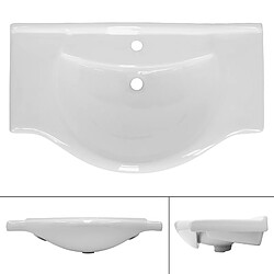 ML DESIGN MODERN LIVING céramique lavabo blanc, brillant lavabo à poser 675x215x515mm