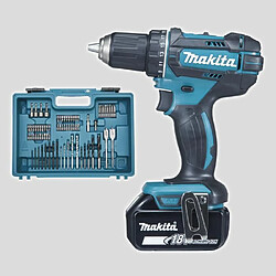 Perceuse visseuse 18 V Li-Ion 3 Ah Ø 13 mm MAKITA + kit accessoires - DDF482RFX1 