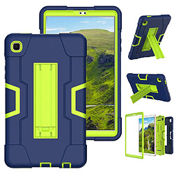 Coque en TPU + Silicone Conception de couleur de contraste avec béquille coulissante Bleu marin/Olivine pour votre Samsung Galaxy Tab A7 Lite 8.7 pouces T225/T220 (2021))