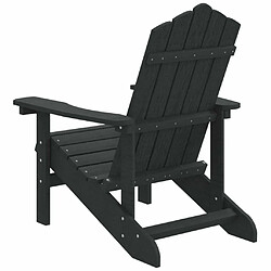 Maison Chic Chaise Adirondack de jardin - Fauteuil d'extérieur PEHD Anthracite -MN43640 pas cher