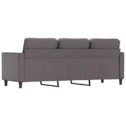 Acheter vidaXL Canapé à 3 places Gris 180 cm Similicuir