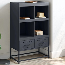 vidaXL Buffet haut anthracite 68x39x111,5 cm acier