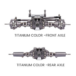 Essieu De Portail Arrière Complet De Voiture Pour Axial SCX10 II 1:10 Gris