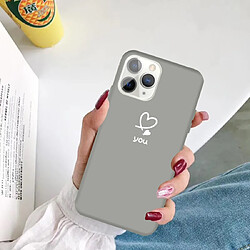 Acheter Wewoo Coque Pour iPhone 11 Pro Love-heart Letter Pattern Colorful Frosted TPU Phone Housse de protection Gris