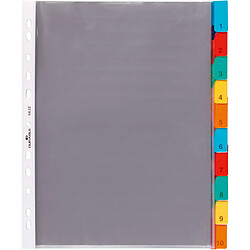 DURABLE Pochettes intercalaires, 10 touches, transparent, A4 ()