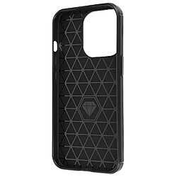 Avizar Coque pour iPhone 15 Pro Max Silicone Flexible Effet Carbone Antichoc Noir