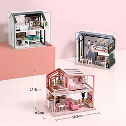 Acheter 1:24 Maison De Poupée Bricolage Miniature Avec Meubles Assembler Le Kit De Maison De Poupée Style3