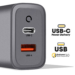 Acheter Tactical Chargeur mural GaN USB + USB-C 45W Microgrid Gris Foncé