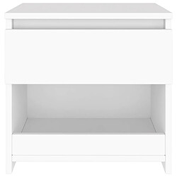 Avis Maison Chic Table de chevet Table de Nuit Meuble de Rangement Blanc 40x30x39 cm Aggloméré