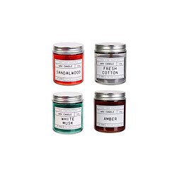 The Home Deco Factory Bougies parfumées en pot Lab 8 cm (Lot de 4).