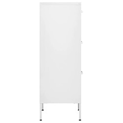 Avis vidaXL Armoire de rangement Blanc 42,5x35x101,5 cm Acier