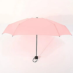 Parapluie Pliant Portatif Coupe-vent Anti UV Pluie Parasol Compact Rose