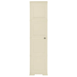 vidaXL Armoire plastique 40x43x164 cm design de bois blanc angora