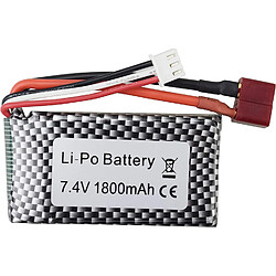 Acheter Batterie au lithium 7.4V 1800mAh T-Plug | Compatible avec WLTOYS A959-B, A969-B, A979-B, K929-B 144001 | Performances étendues pour RC Off-Road