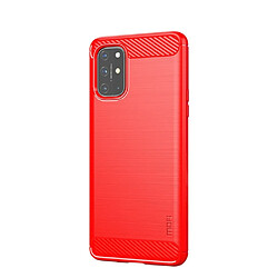 Mofi Coque en TPU fibre de carbone souple rouge pour votre OnePlus 8T