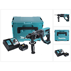 Makita DHR 202 Y1J-P 18 V Perforateur Burineur SDS-Plus avec boîtier Makpac + 1x Batterie 3,0 Ah + Chargeur