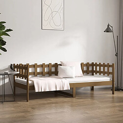 Acheter Maison Chic Lit de jour, Lit de repos pour Salon Chambre,Canapé-lit,Lit d'invité Marron miel 90x200 cm Bois de pin massif -MN39757