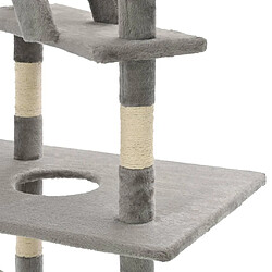 Acheter vidaXL Arbre à chat avec griffoirs en sisal 230-260 cm Gris