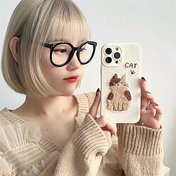 GUPBOO Étui pour iPhone11ProMax Coque de téléphone créative Kitty couronne brodée