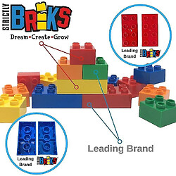 Universal Premium Large Brick 12 Couleurs Basic Builder Kit # 3 - 204 pièces Construction Brick Kit - Compatible avec tous