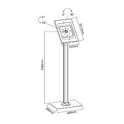 Avis Kimex Support sur pied pour tablette iPad Pro 12.9'', Génération 1-2