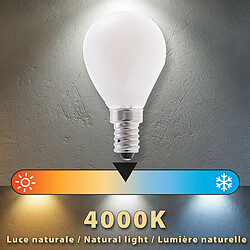 Acheter VELAMP Ampoule à filament LED opale, sphère P45, 6W / 806lm, culot E14, 4000K