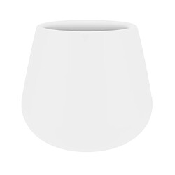 ELHO Pot de fleur goutte en polyéthylène Pure - Blanc - 45cm