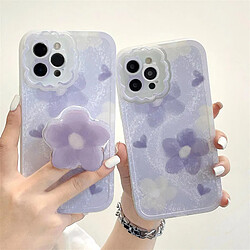 GUPBOO Étui pour iPhone11 support de cas de téléphone portable de style coréen de fleur de peinture à l'huile des femmes