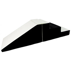 Velinda Lot de 2 grands blocs en mousse noir - blanc