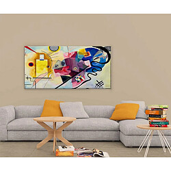 EPIKASA Impression sur Toile Kandinsky Jaune, rouge, bleu