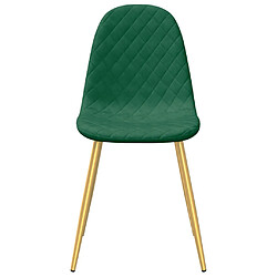 Avis vidaXL Chaises à manger lot de 2 Vert foncé Velours